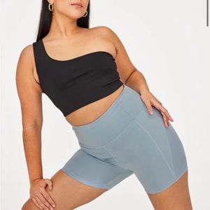 Black Bianca One Shoulder Bra